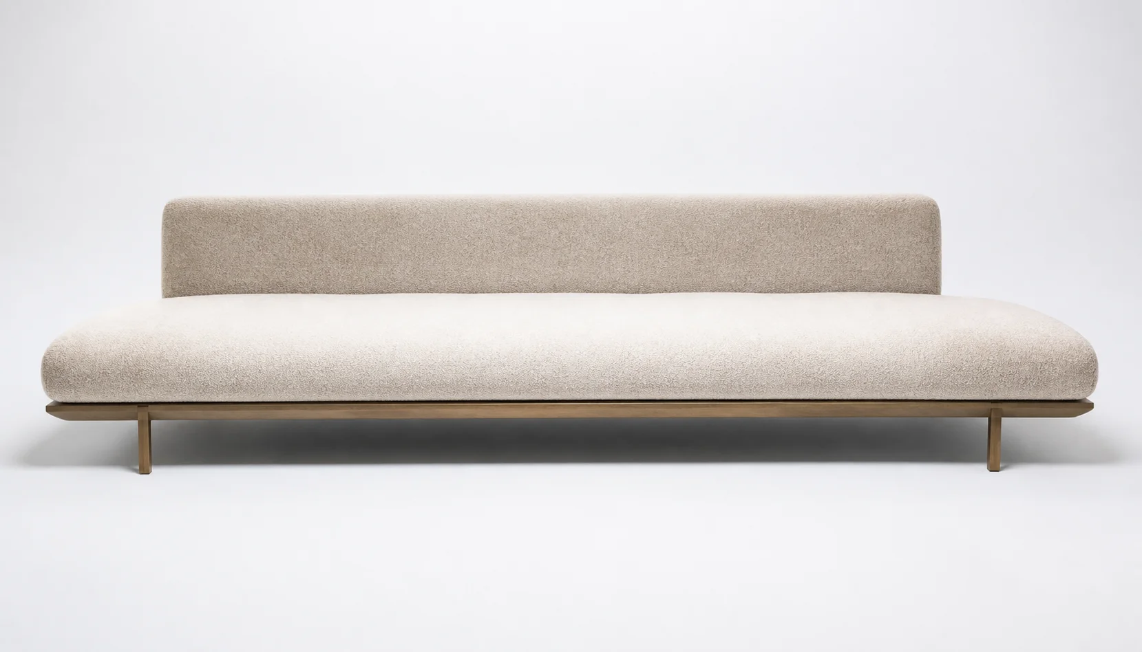Bouclé sofa sample used as a fabric finish reference from MWL Group